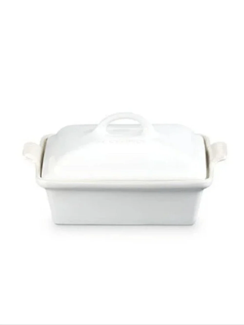 Le Creuset Heritage 1.7QT Square Covered Baking Dish- Cotton Wild
